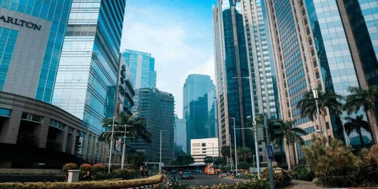 hoge gebouwen in Jakarta tijdens een buitenlandse stage